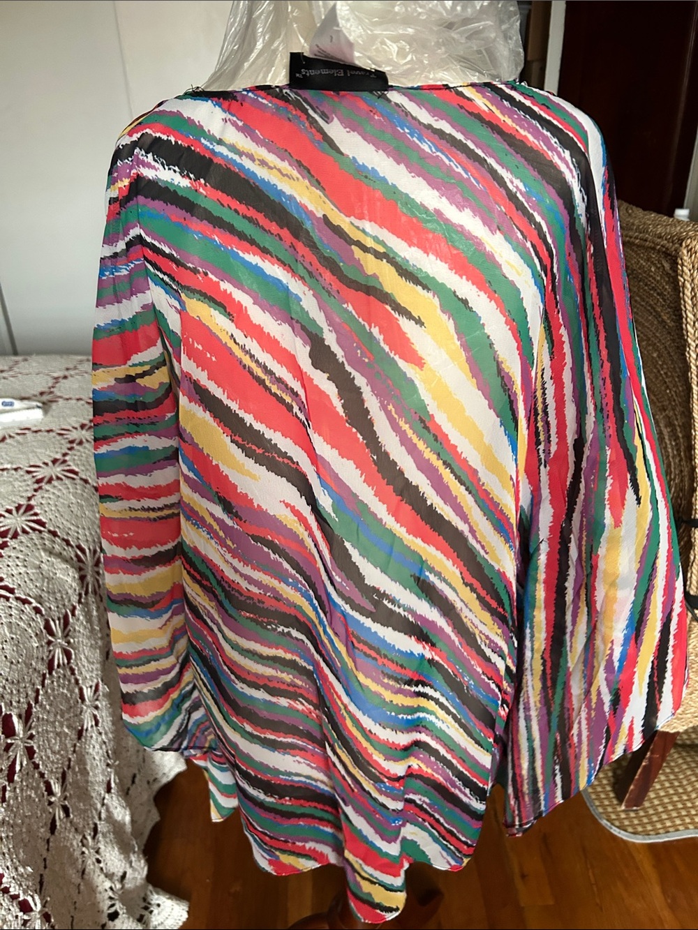 Multicolor Wave-Print Women's Top - Picture 3 of 4